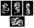 ByFashion.ru - Трафареты для боди-арта и временных татуировок Драконы, 4 шт. (26, 308, 309, 492)
