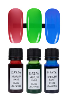 ByFashion.ru - Краска для аэрографа Elpaza Airbrush Paint витражная: красная, зеленая, синяя