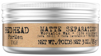 ByFashion.ru - TIGI Bed Head B for Men Matte Separation Workable Wax - Матовый воск для укладки волос, 85 гр