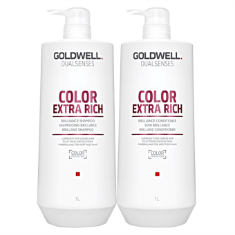 ByFashion.ru - Goldwell Dualsenses Color Extra Rich Brilliance – Интенсивный Шампунь и кондиционер  для окрашенных волос, 2*1000 мл