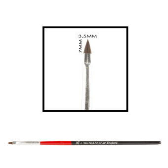 ByFashion.ru - Набор кистей для дизайна ногтей черно-красная ручка, 3 шт.